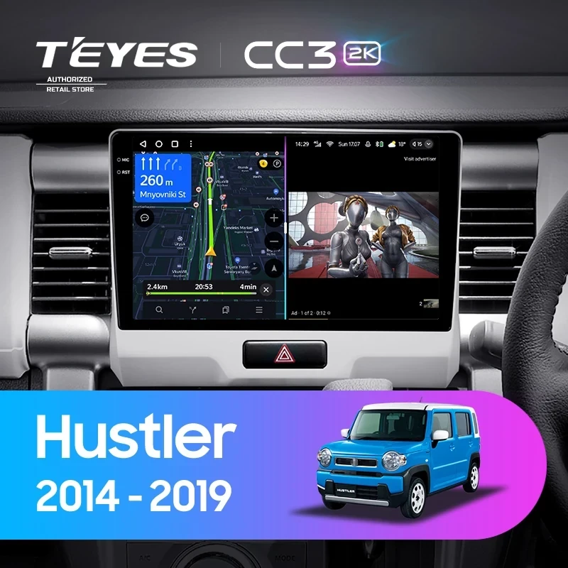Штатная магнитола Teyes CC3 2K 4/64 Suzuki Hustler (2014-2019)
