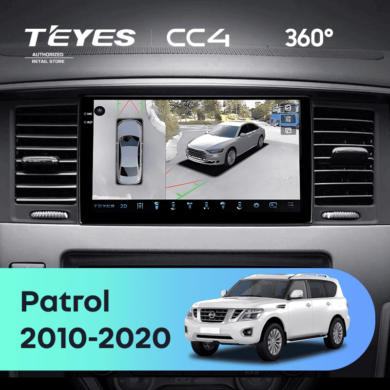 Штатная магнитола Teyes CC4 360 8/128 Nissan Patrol Y62 (2010-2020) F1 9"