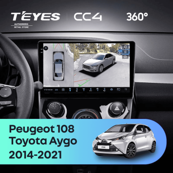 Штатная магнитола Teyes CC4 360 8/128 Toyota Aygo B40 (2014-2021) F1
