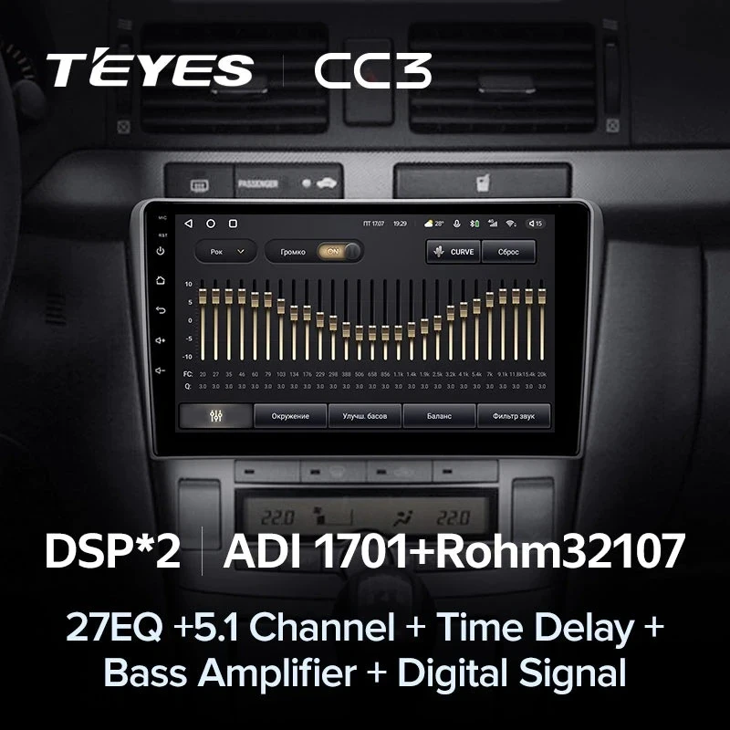 Штатная магнитола Teyes CC3 4/32 Toyota Avensis T250 (2003-2009)