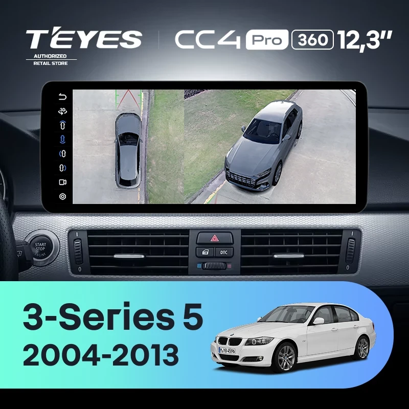 Штатная магнитола Teyes CC4 Pro 12.3" 360 8/128 BMW 3-Series 5 E90 E92 E93 E91 (CCC) (2004-2013) Universal