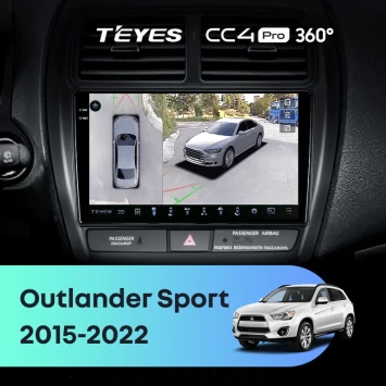 Штатная магнитола Teyes CC4 Pro 360 12/256 Mitsubishi Outlander Sport (2015-2026) Тип-B