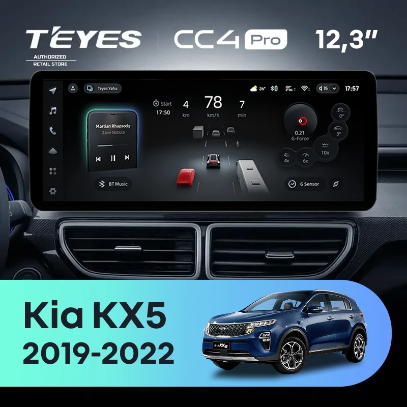 Штатная магнитола Teyes CC4 Pro 12.3" 12/256 Kia KX5 (2019-2022)