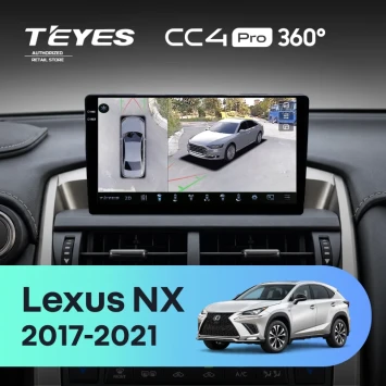 Штатная магнитола Teyes CC4 Pro 360 8/128 Lexus NX (2017-2021) F2