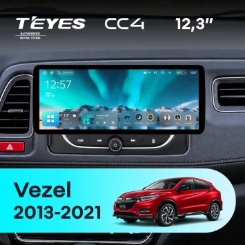 Штатная магнитола Teyes CC4 12.3" 8/128 Honda Vezel 1 (2013-2021) Тип-A