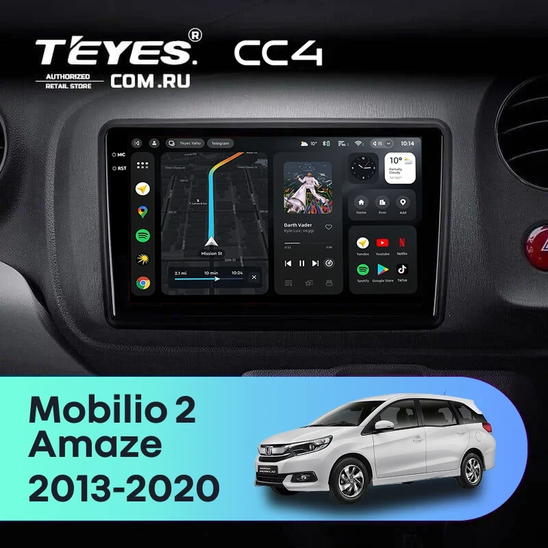 Штатная магнитола Teyes CC4 8/128 Honda Mobilio 2 Amaze (2013-2020)