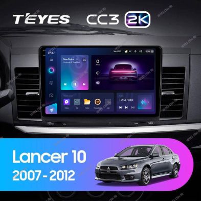Штатная магнитола Teyes CC3 2K 360 6/128 Mitsubishi Lancer 10 CY (2007-2012) Тип-A