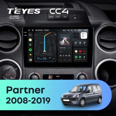 Штатная магнитола Teyes CC4 8/128 Peugeot Partner (2008-2019)