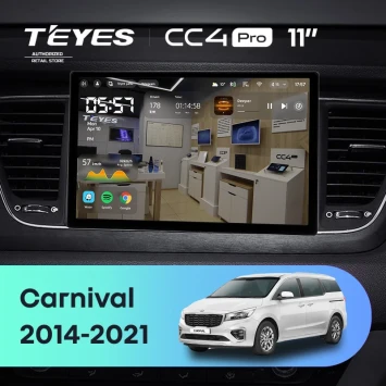 Штатная магнитола Teyes CC4 Pro 12/256 Kia Carnival YP (2014-2021) F1 Тип-B (11")
