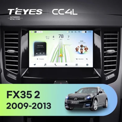 Штатная магнитола Teyes CC4L 6/64 Infiniti FX35 2 (2009-2013) Тип-B