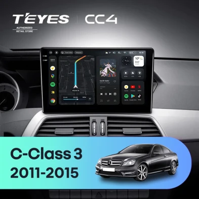Штатная магнитола Teyes CC4 6/64 Mercedes-Benz C-Class W204 C204 S204 (2011-2015)