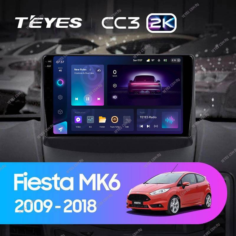 Штатная магнитола Teyes CC3 2K 4/64 Ford Fiesta 6 (2009-2018) F1 Тип-B
