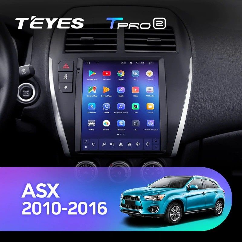 Штатная магнитола Tesla style Teyes TPRO 2 4/32 Mitsubishi ASX 1 (2010-2016) Тип-B