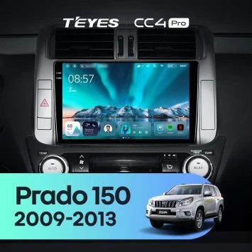 Штатная магнитола Teyes CC4 Pro 8/128 Toyota Land Cruiser Prado 150 (2009-2013) F1 Тип-C