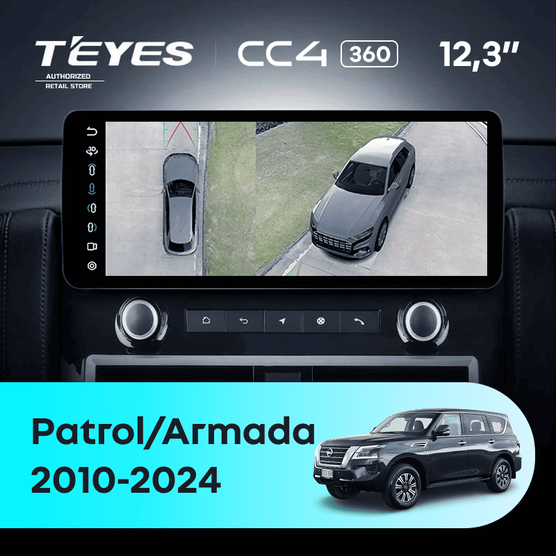 Штатная магнитола Teyes CC4 12.3" 360 6/64 Nissan Patrol Y62 (2010-2024)