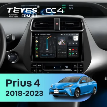 Штатная магнитола Teyes CC4 6/64 Toyota Prius 4 XW50 (2018-2023)