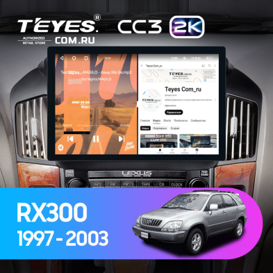 Штатная магнитола Teyes CC3 2K 4/64 Lexus RX300 XU10 (1997-2003) F1 (11")