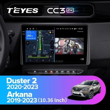 Штатная магнитола Teyes CC3 2K 4/64 Renault Duster HM 2 (2020-2023) F1