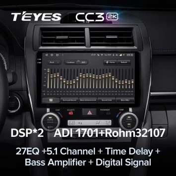 Штатная магнитола Teyes CC3 2K 4/64 Toyota Camry 7 XV 50 55 (2012-2014) Америка