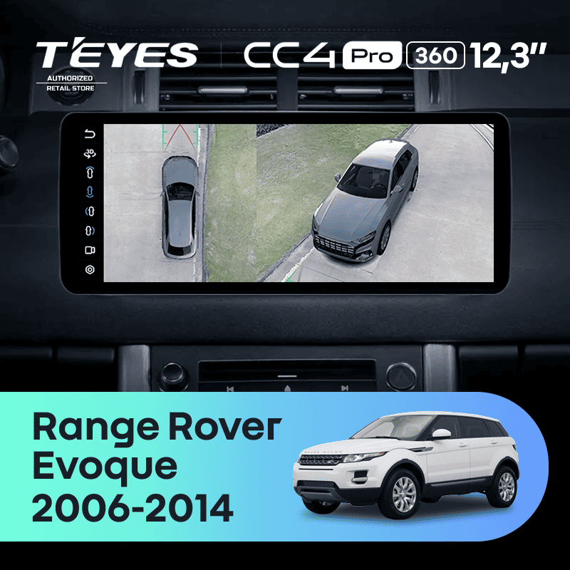Штатная магнитола Teyes CC4 Pro 12.3" 360 12/256 Land Rover Range Rover Evoque (2011-2018) Тип-A