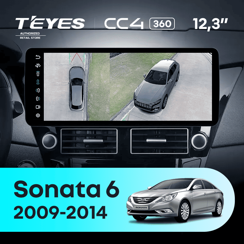 Штатная магнитола Teyes CC4 12.3" 360 6/64 Hyundai Sonata 6 YF (2009-2014)