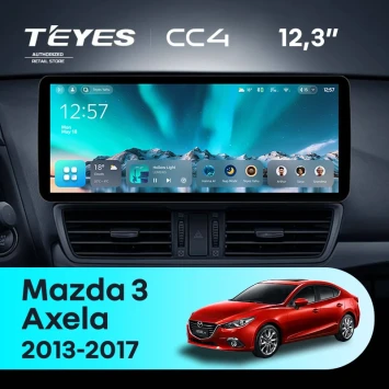 Штатная магнитола Teyes CC4 12.3" 8/128 Mazda Axela 3 (2013-2017) Тип-B Правый руль