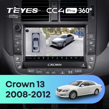 Штатная магнитола Teyes CC4 Pro 360 8/128 Toyota Crown 13 S200 (2008-2012) Тип-A