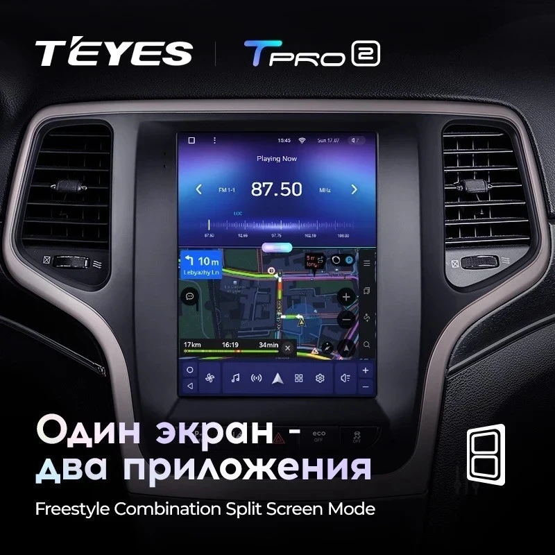 Штатная магнитола Tesla style Teyes TPRO 2 6/128 Jeep Grand Cherokee WK2 (2013-2020)