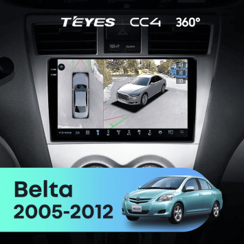 Штатная магнитола Teyes CC4 360 8/128 Toyota Belta (2005-2012)