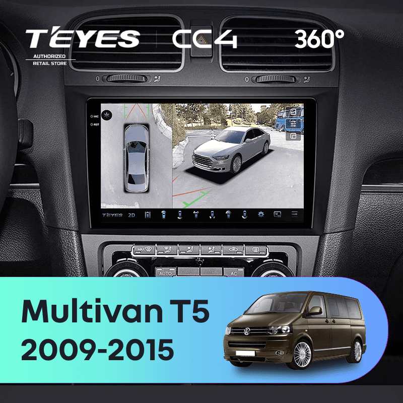 Штатная магнитола Teyes CC4 360 8/128 Volkswagen Multivan T5 (2009-2015)