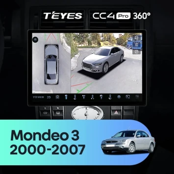 Штатная магнитола Teyes CC4 Pro 360 8/128 Ford Mondeo 3 (2000-2007) F1 (13")