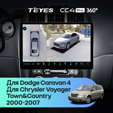Штатная магнитола Teyes CC4 Pro 360 12/256 Chrysler Town &amp; Country 4 RS (2000-2007) Тип-B (13")