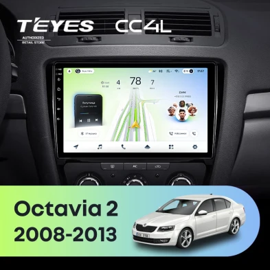 Штатная магнитола Teyes CC4L 6/64 Skoda Octavia 2 A5 (2008-2013)