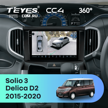 Штатная магнитола Teyes CC4 360 6/64 Mitsubishi Delica D2 (2015-2020)