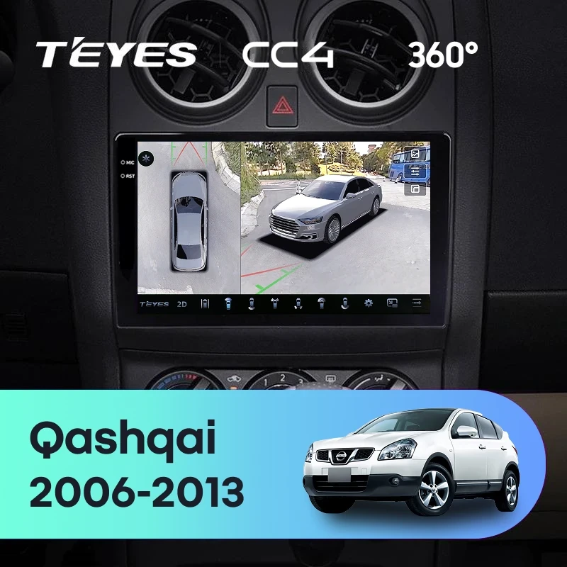 Штатная магнитола Teyes CC4 360 8/128 Nissan Qashqai 1 J10 (2006-2013) F2