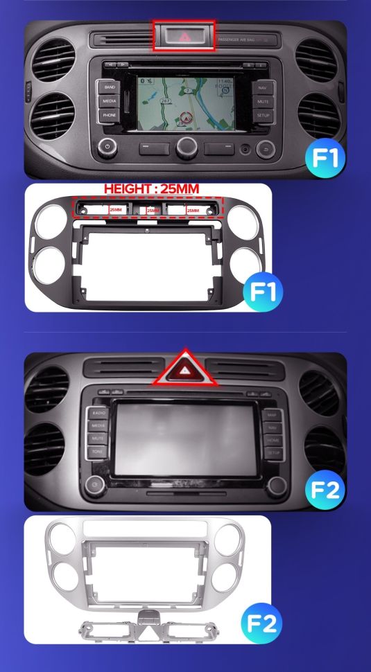 Штатная магнитола Teyes CC3L WiFi 2/32 Volkswagen Tiguan 1 NF (2006-2017) F1
