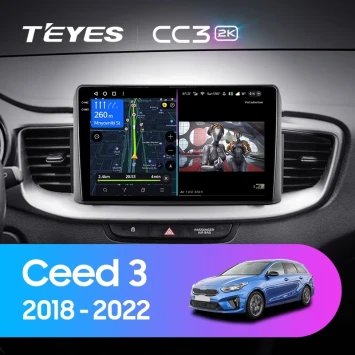 Штатная магнитола Teyes CC3 2K 4/64 Kia Ceed 3 CD (2018-2022)