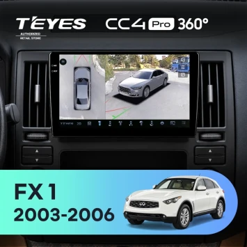 Штатная магнитола Teyes CC4 Pro 360 12/256 Infiniti FX 1 (S50) (2003-2006)