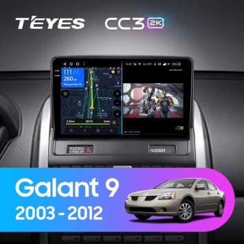 Штатная магнитола Teyes CC3 2K 4/32 Mitsubishi Galant 9 (2003-2012)