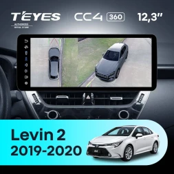 Штатная магнитола Teyes CC4 12.3" 360 8/128 Toyota Levin 2 E210 (2019-2023) Тип-A