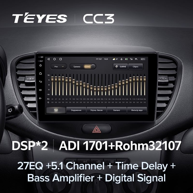 Штатная магнитола Teyes CC3 4/32 Hyundai i10 (2007-2013)