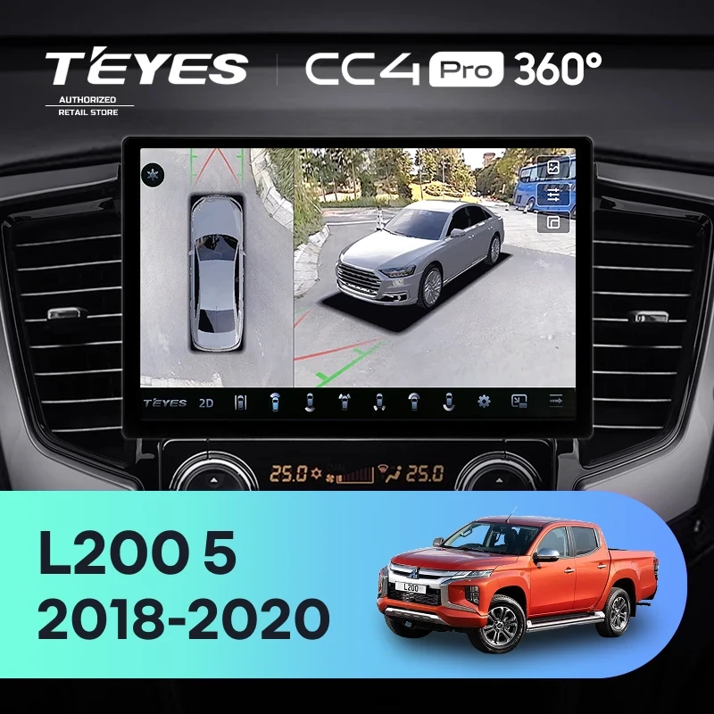 Штатная магнитола Teyes CC4 Pro 360 8/128 Mitsubishi L200 5 (2018-2020) F2 (11")