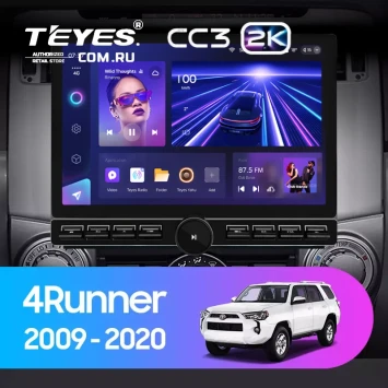 Штатная магнитола Teyes CC3 2K 6/128 Toyota 4Runner 5 N280 (2009-2020) (13" с кнопками)