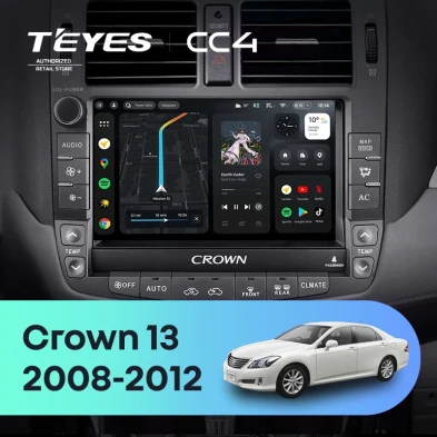 Штатная магнитола Teyes CC4 8/128 Toyota Crown 13 S200 (2008-2012) Тип-B