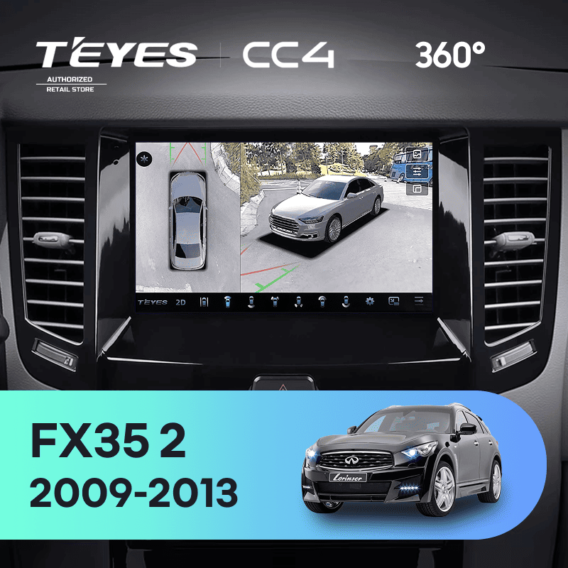 Штатная магнитола Teyes CC4 360 6/64 Infiniti FX35 2 (2009-2013) Тип-A
