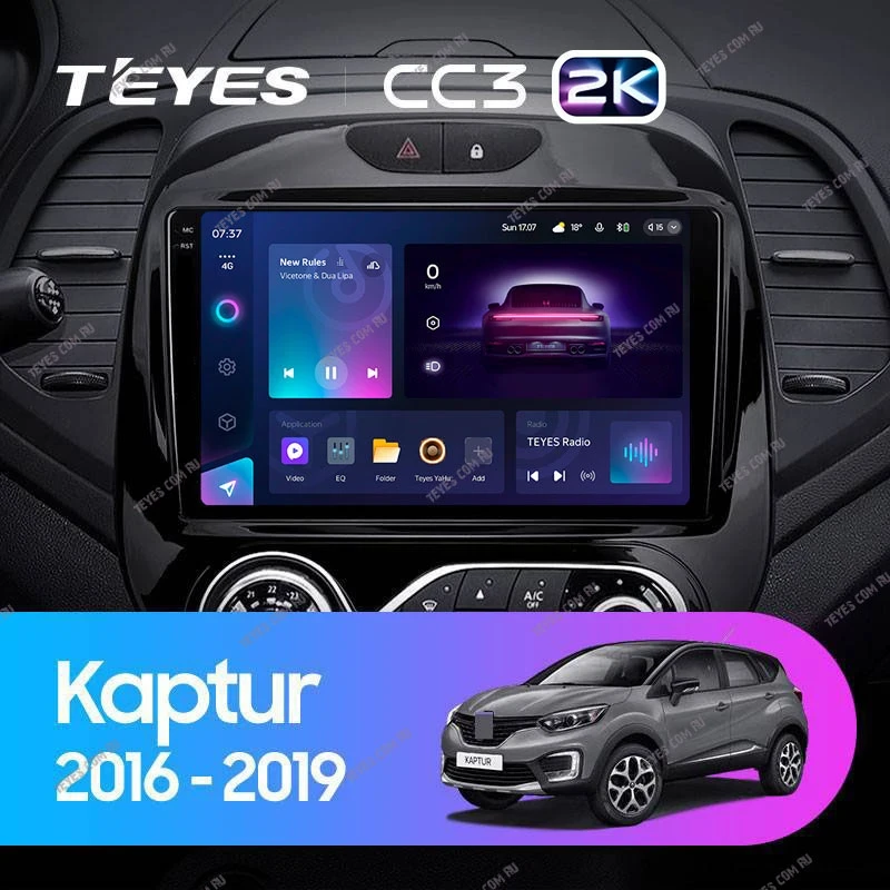 Штатная магнитола Teyes CC3 2K 6/128 Renault Kaptur (2016-2019) F1