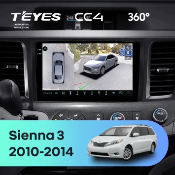 Штатная магнитола Teyes CC4 360 8/128 Toyota Sienna 3 XL30 (2010-2014)