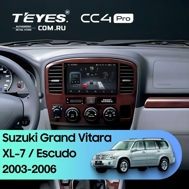 Штатная магнитола Teyes CC4 Pro 8/128 Suzuki Grand Vitara XL-7 (2003-2006)
