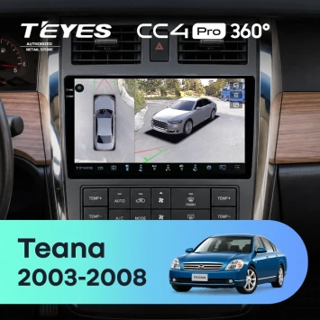 Штатная магнитола Teyes CC4 Pro 360 12/256 Nissan Teana 1 J31 (2003-2008) F3
