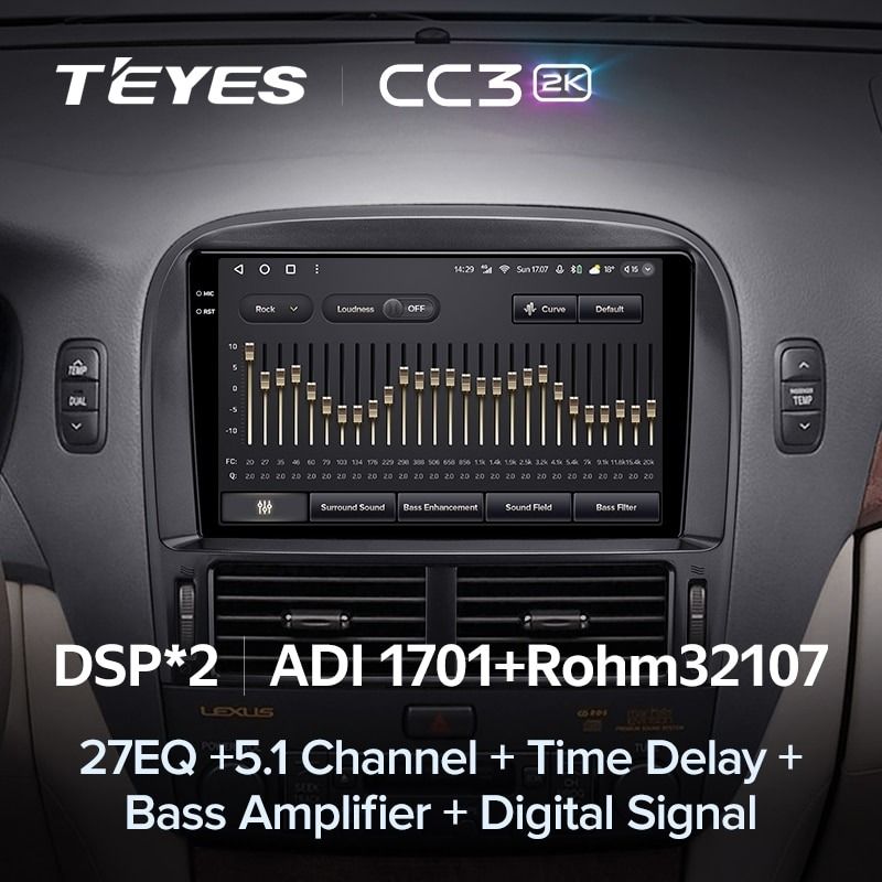 Штатная магнитола Teyes CC3 2K 6/128 Toyota Celsior XF30 (2000-2006) F2
